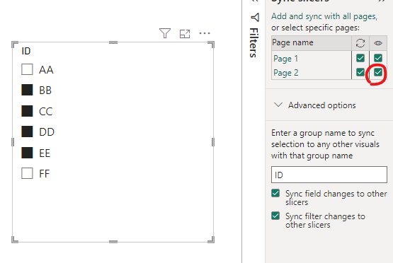 Solved: syncing slicer only one way - Microsoft Fabric Community