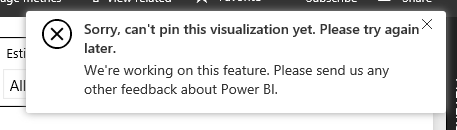 Dashboards tiles are not pinning - Microsoft Fabric Community