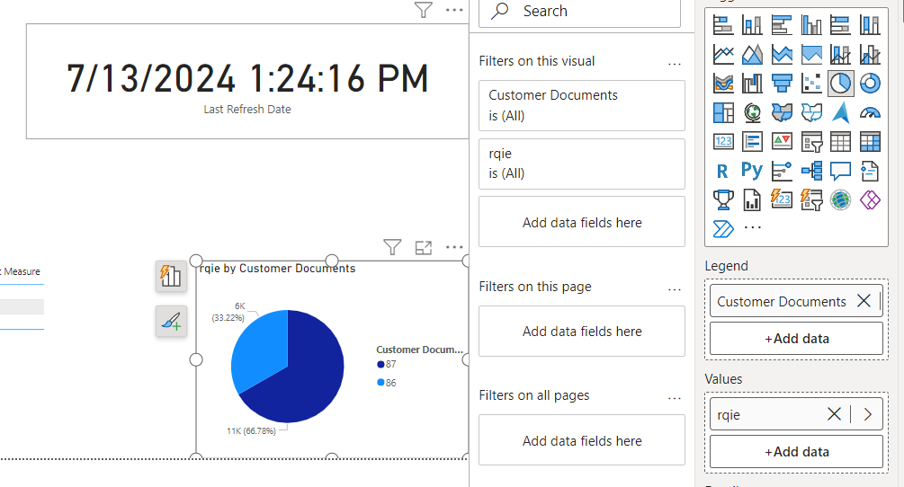 Solved: Can't put a date in a card and in a pie chart - Microsoft ...
