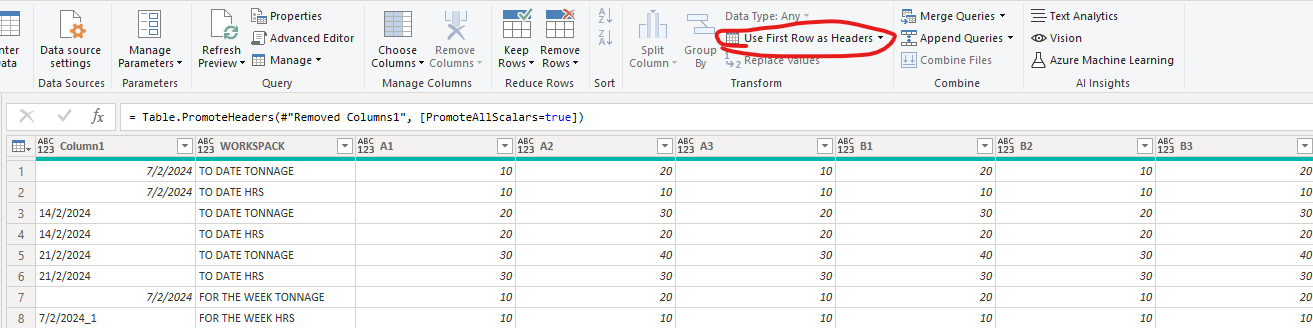 Need help in transforming my Data - Microsoft Fabric Community