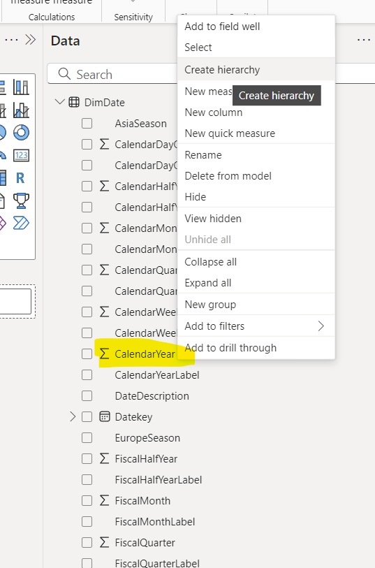 date hierarchy in table - Microsoft Fabric Community
