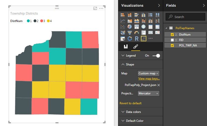 Step #5: Use TopoJSON file in Power BI