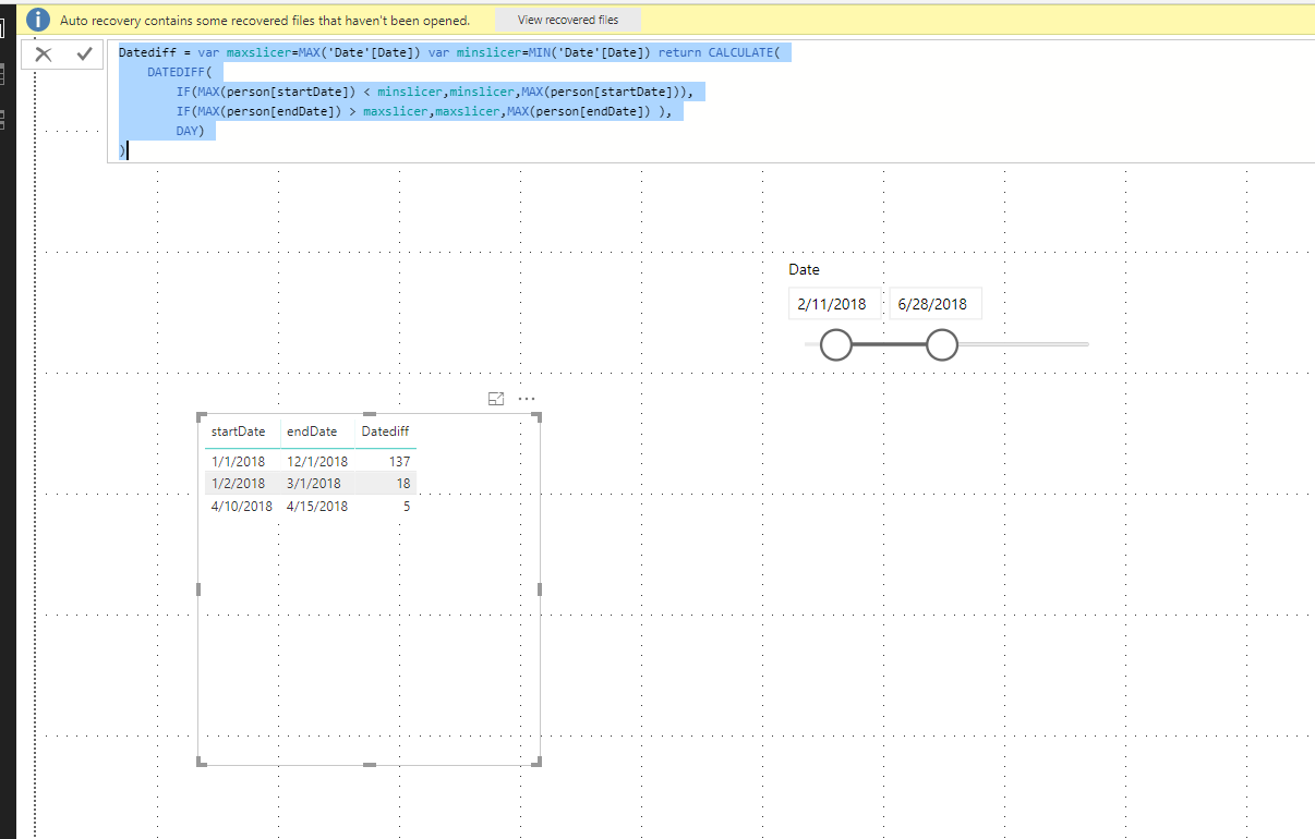 Solved: Days between based on slicer - Microsoft Fabric Community
