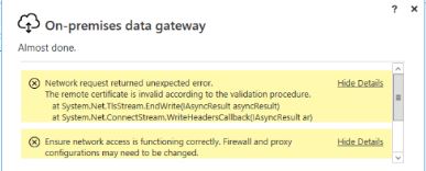 Error in gateway - Microsoft Fabric Community