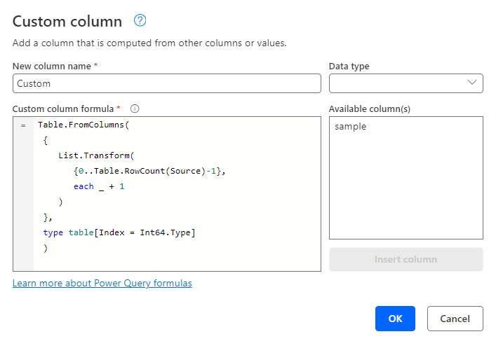 Solved: Adding index column in ADF Power Query - Microsoft Fabric Community