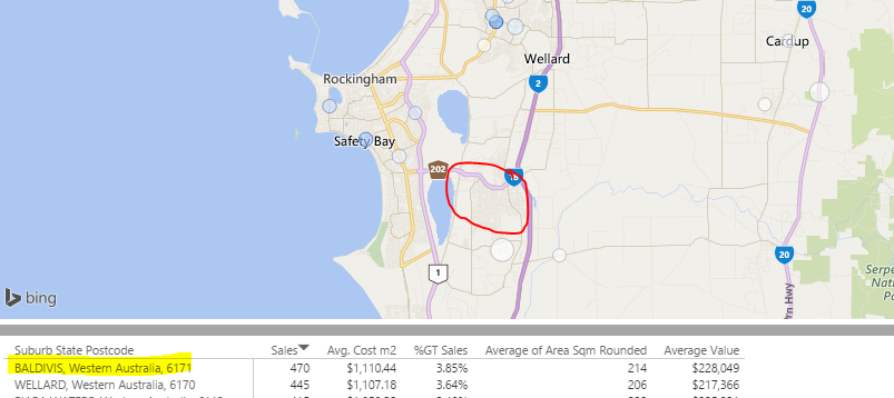 Solved: Missing Suburb Data Plots on Map Visual where data ...