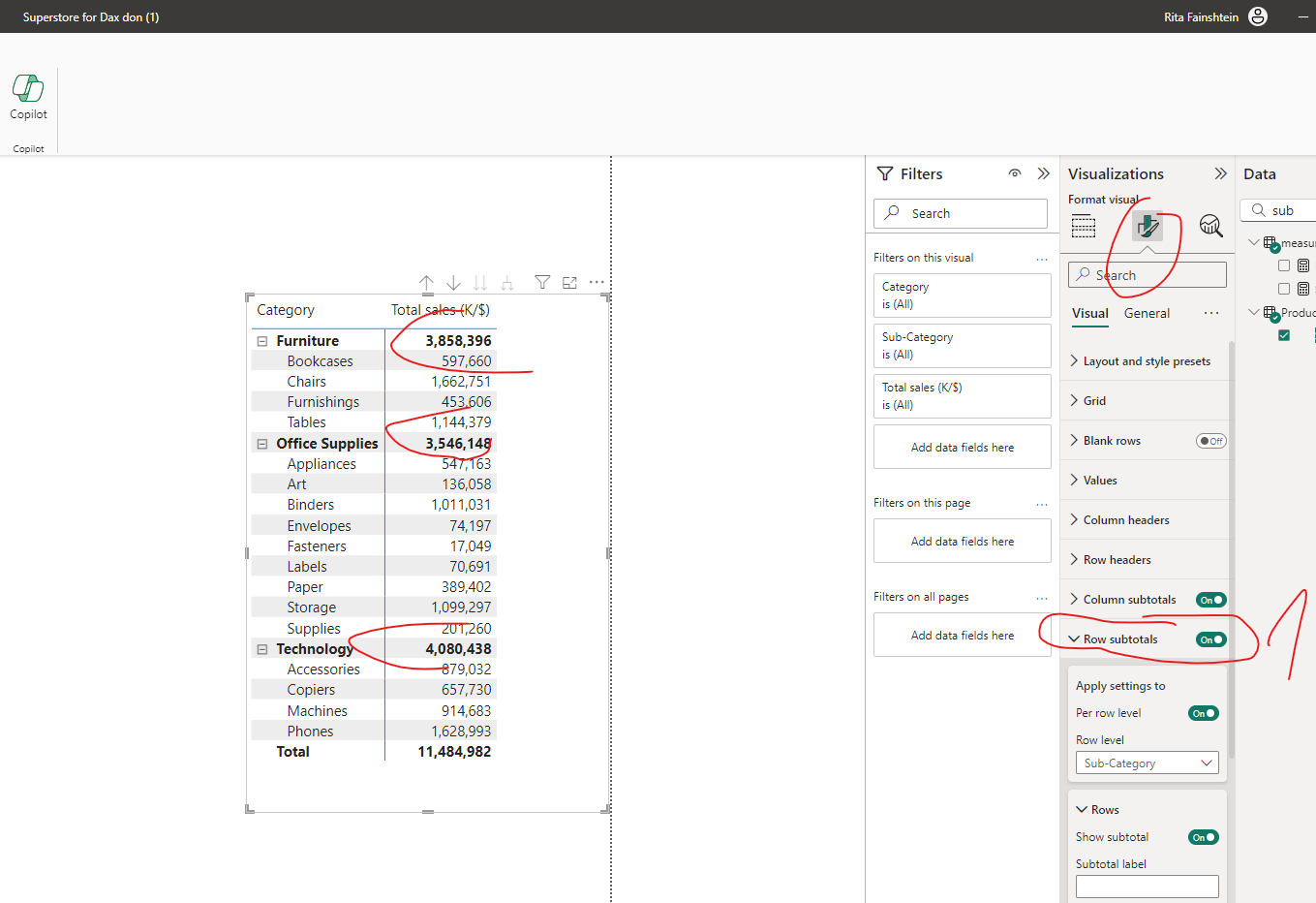 Solved: Percentage as a row - Microsoft Fabric Community