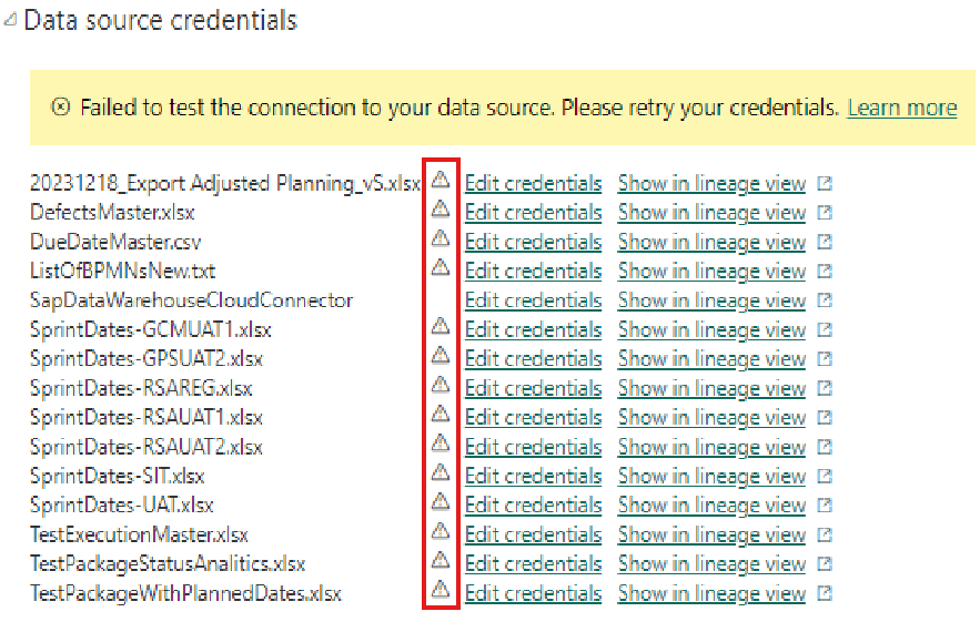 Failed to test the connection to your data source.... - Microsoft ...