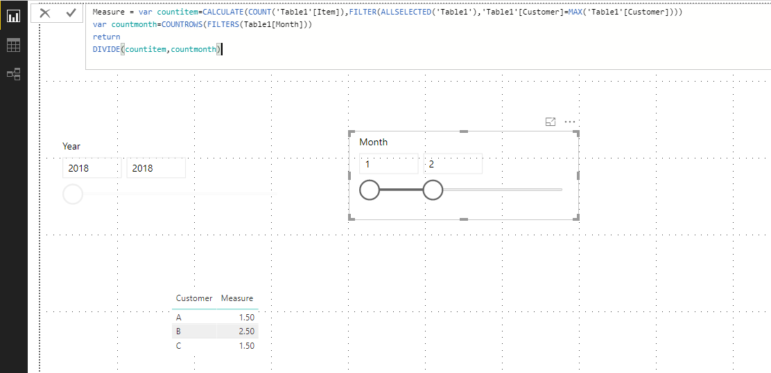 Solved: How to calculate average based on filters selected ...
