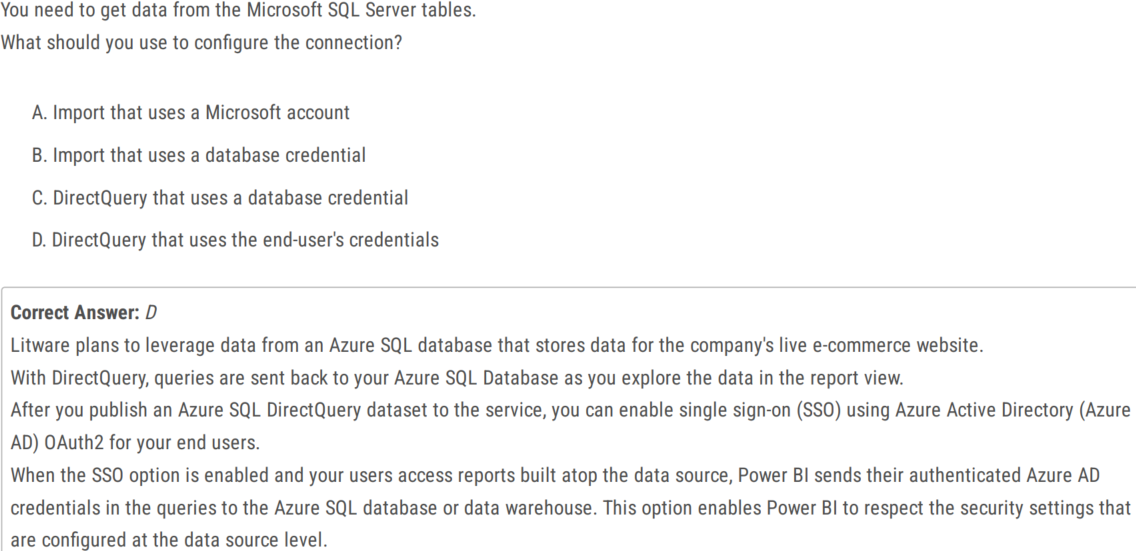 Solved: Database or user's credentials? - Microsoft Fabric Community