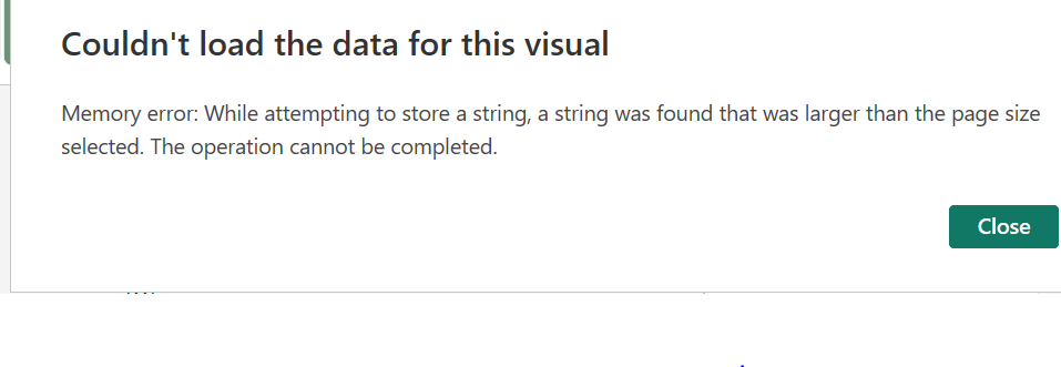 memory error - Microsoft Fabric Community