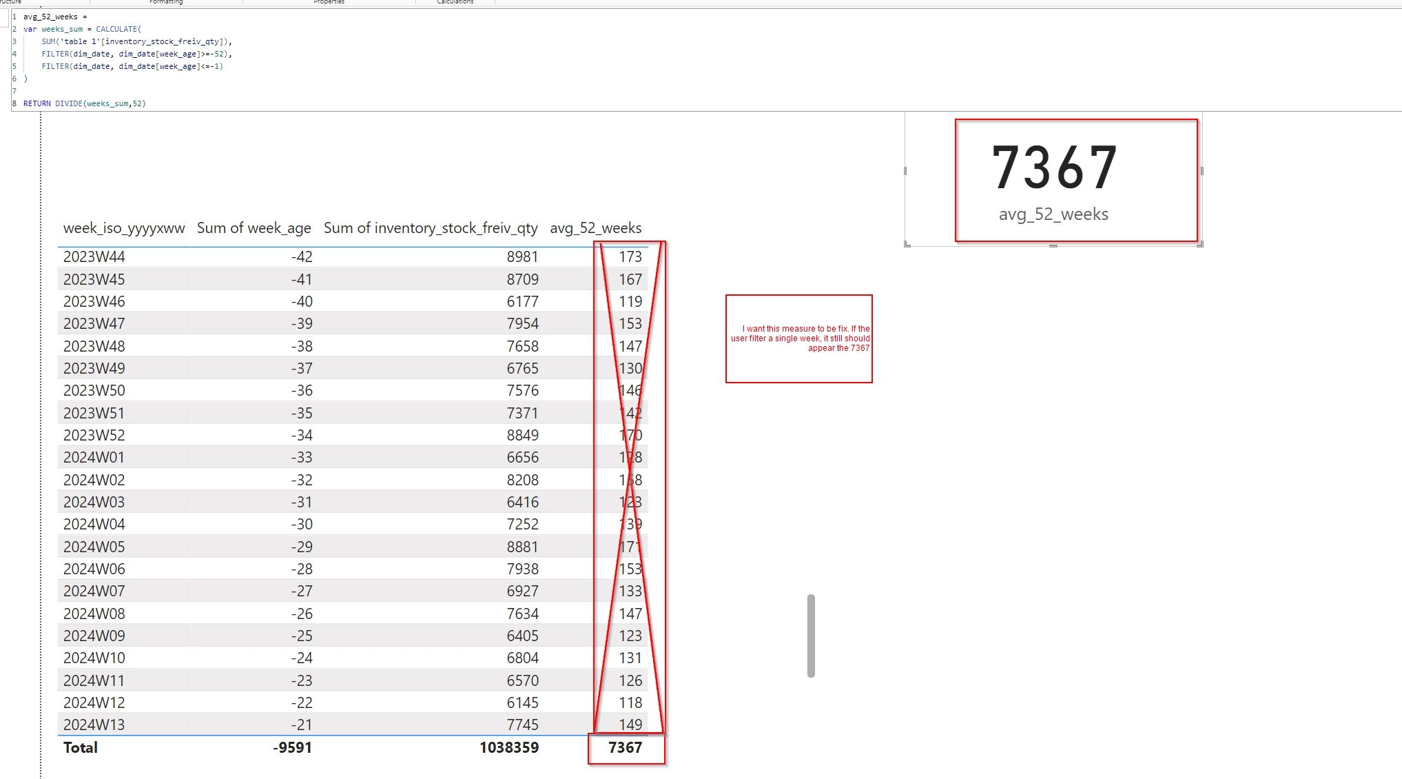 Solved: How can I fix a measure, so it is doesn't change w ...