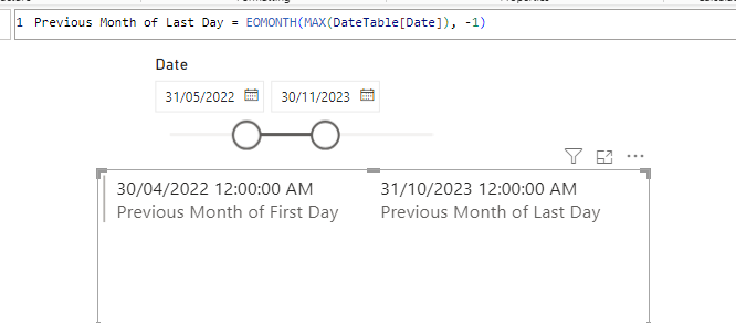 Get the Previous Month of the Last Date in Between... - Microsoft ...