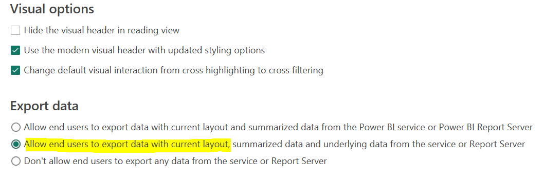 Solved: Exporting of Underlying Data issue - Microsoft Fabric Community
