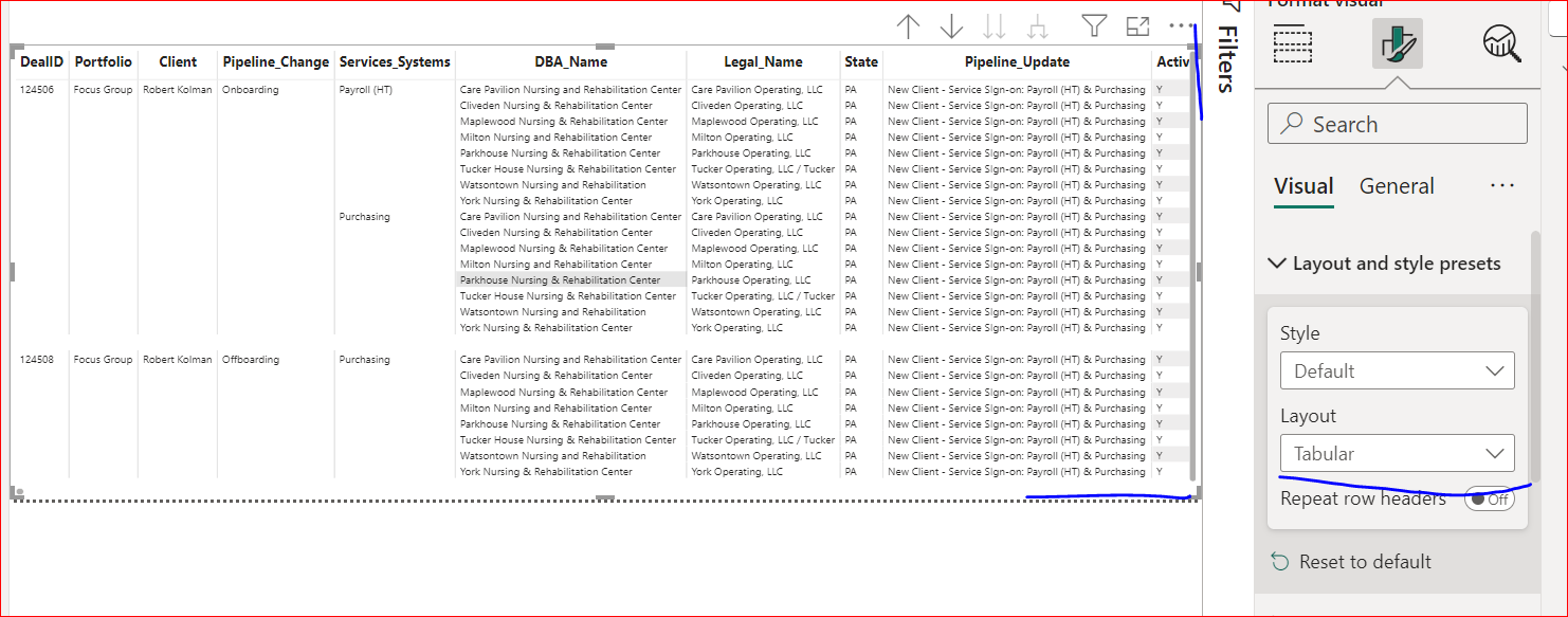 Solved: Matrix Visual unable to show all the fields and no ...