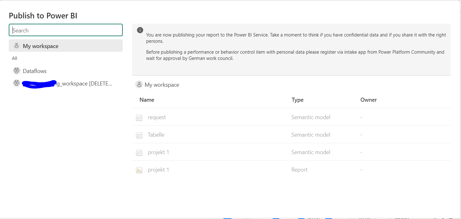 problem when publishing my report - Microsoft Fabric Community