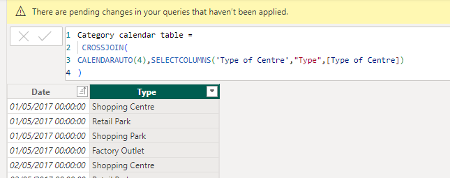 Solved: Repeat each date from a Calendar table for each di ...