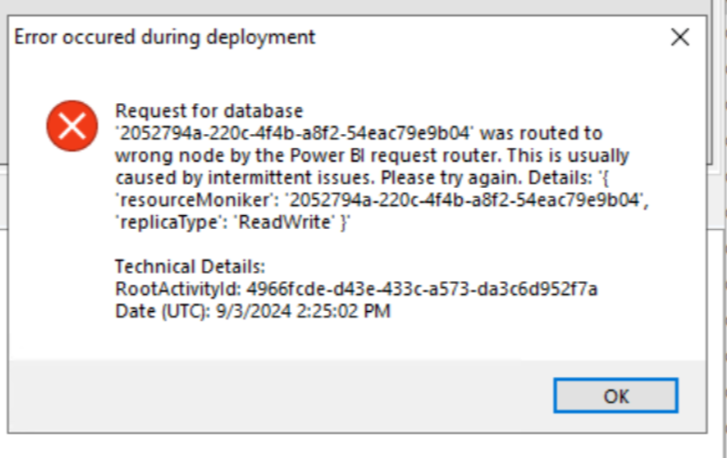 Error Power BI Request Routing Node - Microsoft Fabric Community
