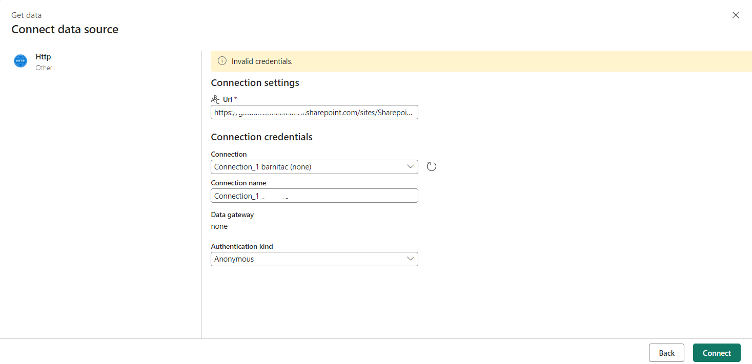 HTTP connection to Sharepoint - Microsoft Fabric Community