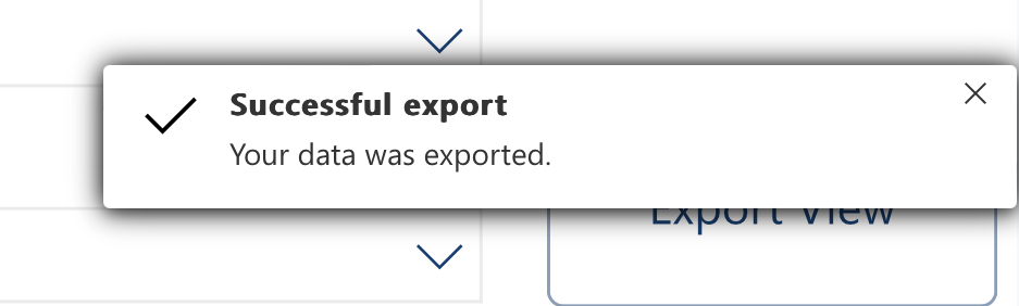 Power BI Successful Export Your data was exported ... - Microsoft ...