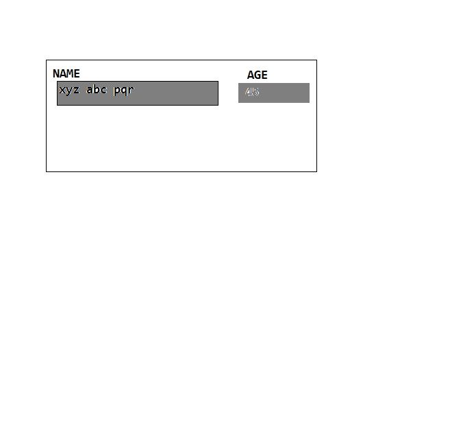 On Hover grey boxes appear in table control
