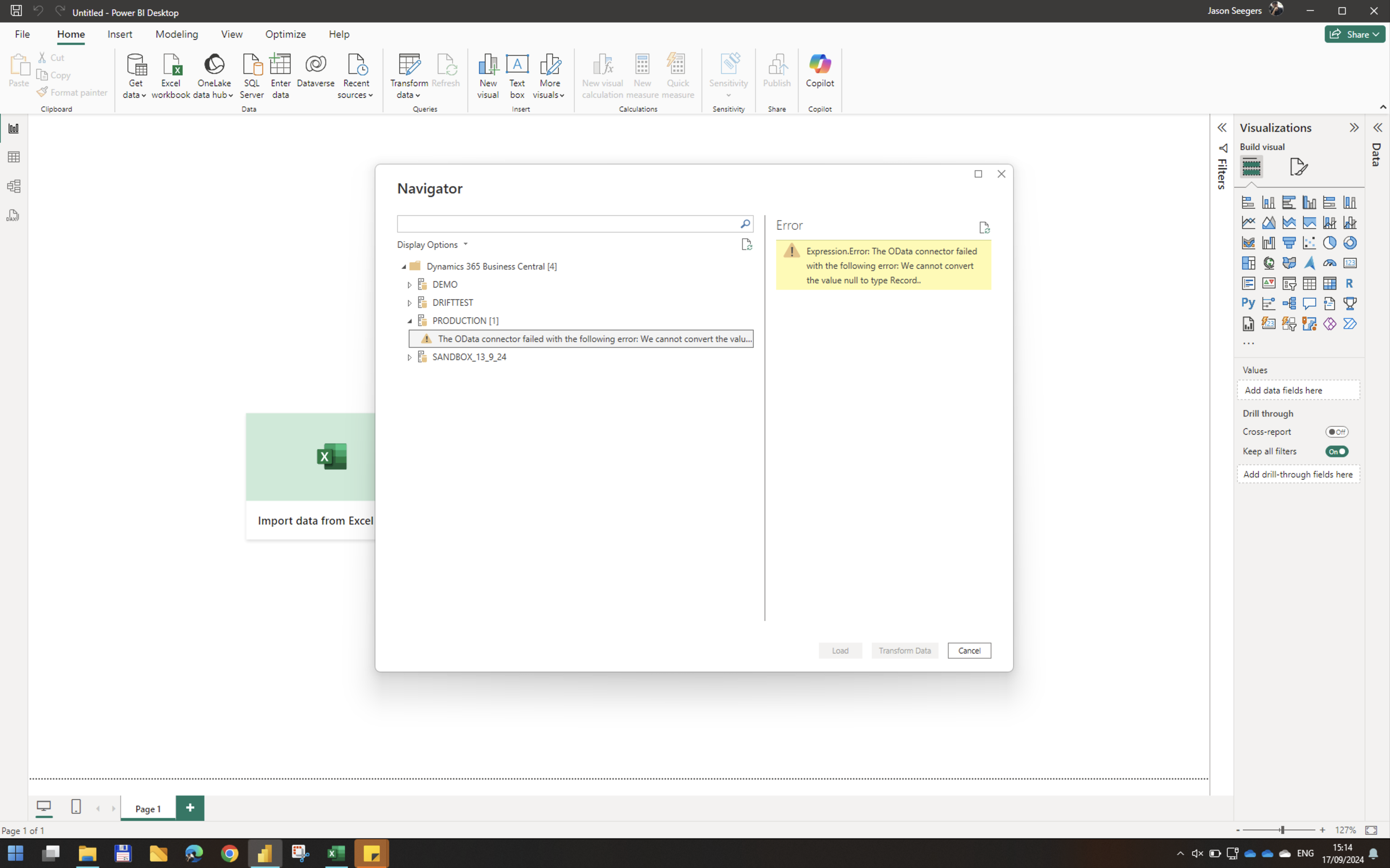 Business Central API error - Microsoft Fabric Community