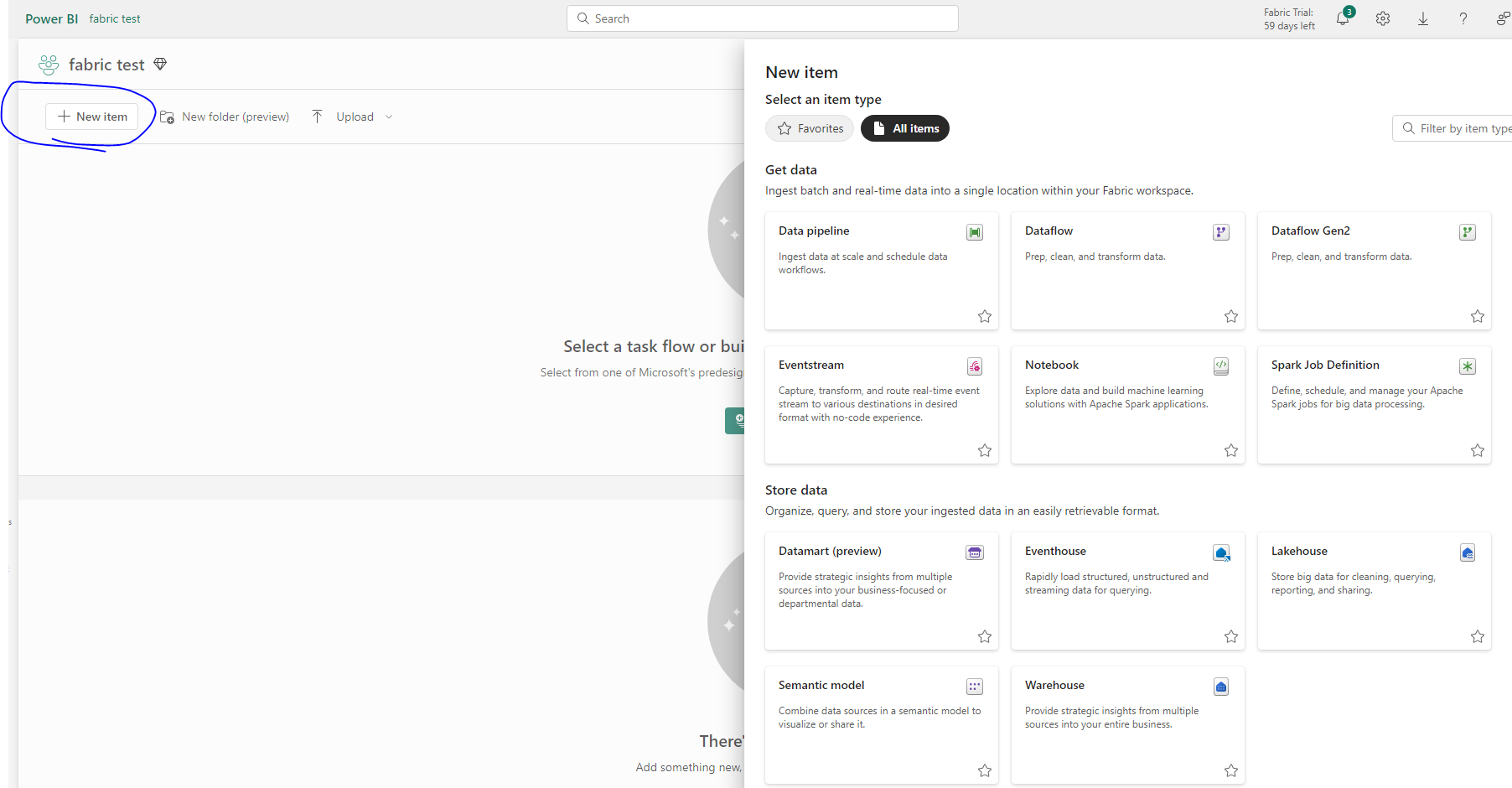 Power BI Missing All Fabric Items - Microsoft Fabric Community