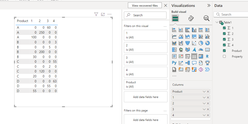 Display all data points in table or matrix - Microsoft Fabric Community