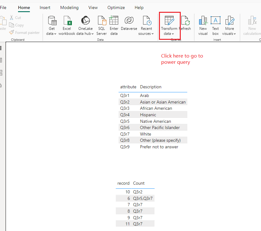 transform data - Microsoft Fabric Community