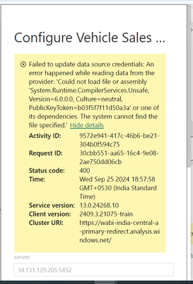 Issue : with Configuring Data Source Connection in... - Microsoft ...