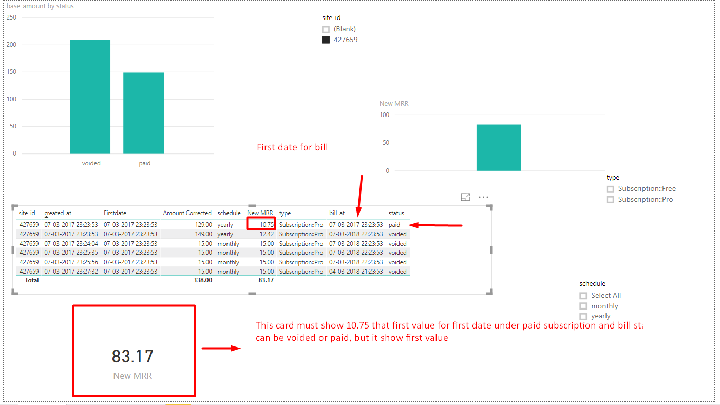 Solved: Need to calculate amount based on first bill date - Microsoft ...