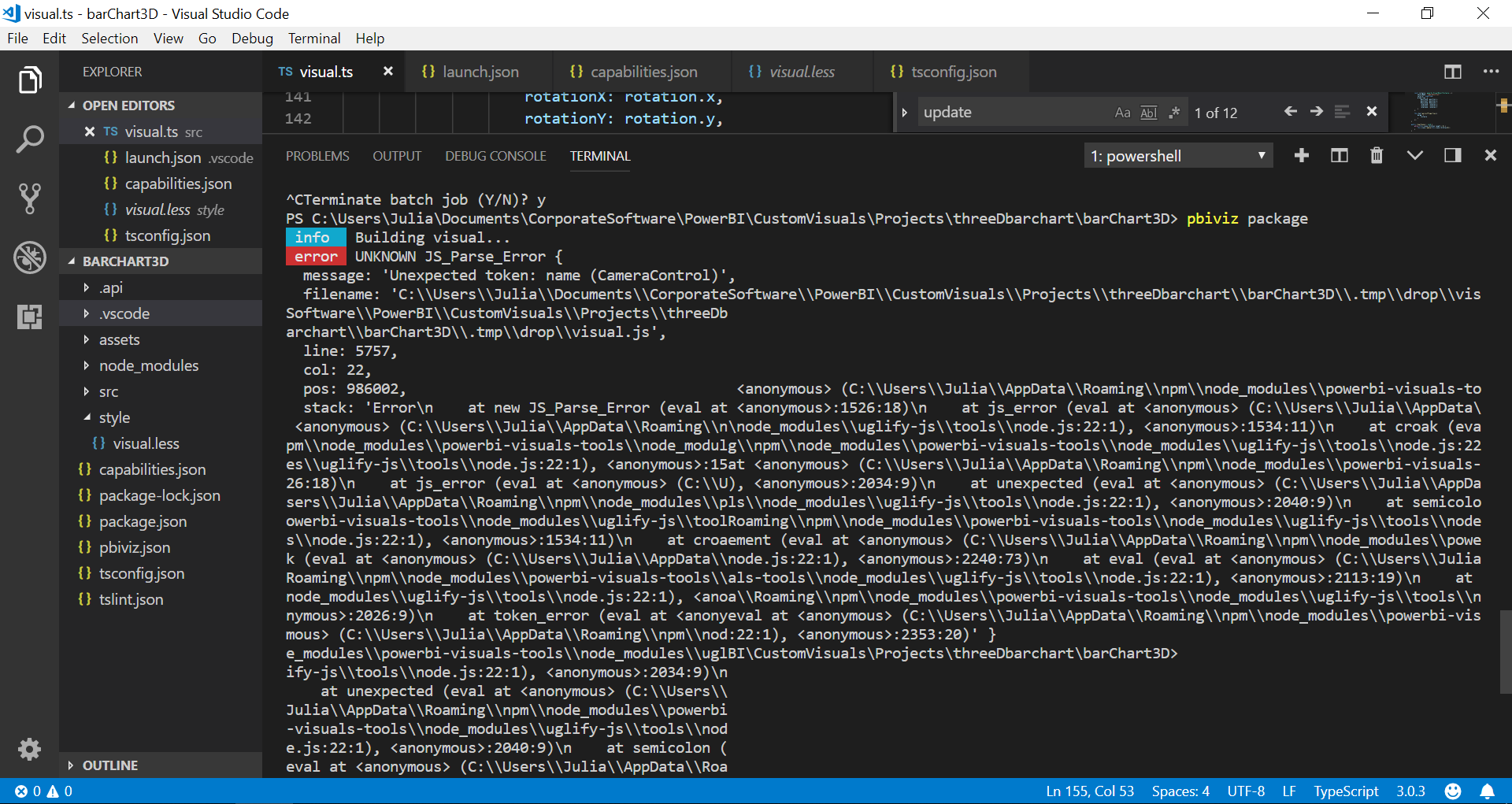 Cannot display data with custom visual - Microsoft Fabric Community