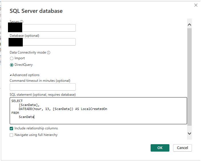 Power BI DirectQuery Date and Time conversion - Microsoft Fabric Community