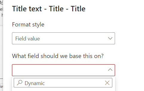 Dynamic title for field parameter - Microsoft Fabric Community