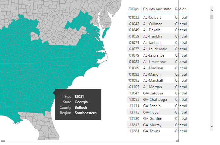 Solved: Shape Map Legend issue - blanking out - Microsoft Fabric Community