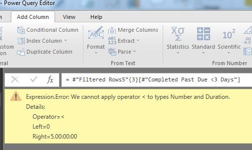 Power Query Error