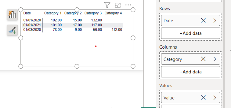 Calculate difference between columns in the matrix - Microsoft Fabric ...