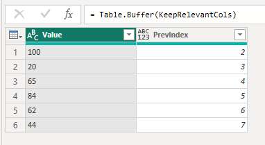 Solved: Return value of previous column - Microsoft Fabric Community