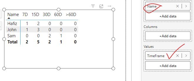 Solved: data filtering in matrix visual - Microsoft Fabric Community