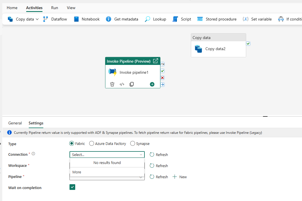 Invoke Pipeline - Microsoft Fabric Community