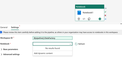 Set NotebookId dynamically in notebook activity of... - Microsoft ...