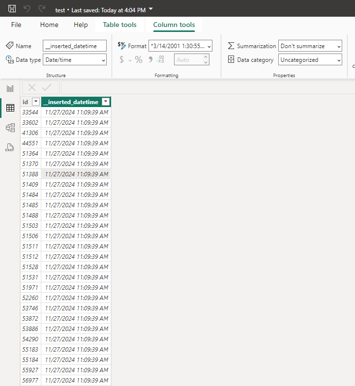 Type mismatch datetime column issue - Microsoft Fabric Community