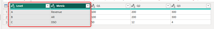 how to add shared column header in matrix - Microsoft Fabric Community