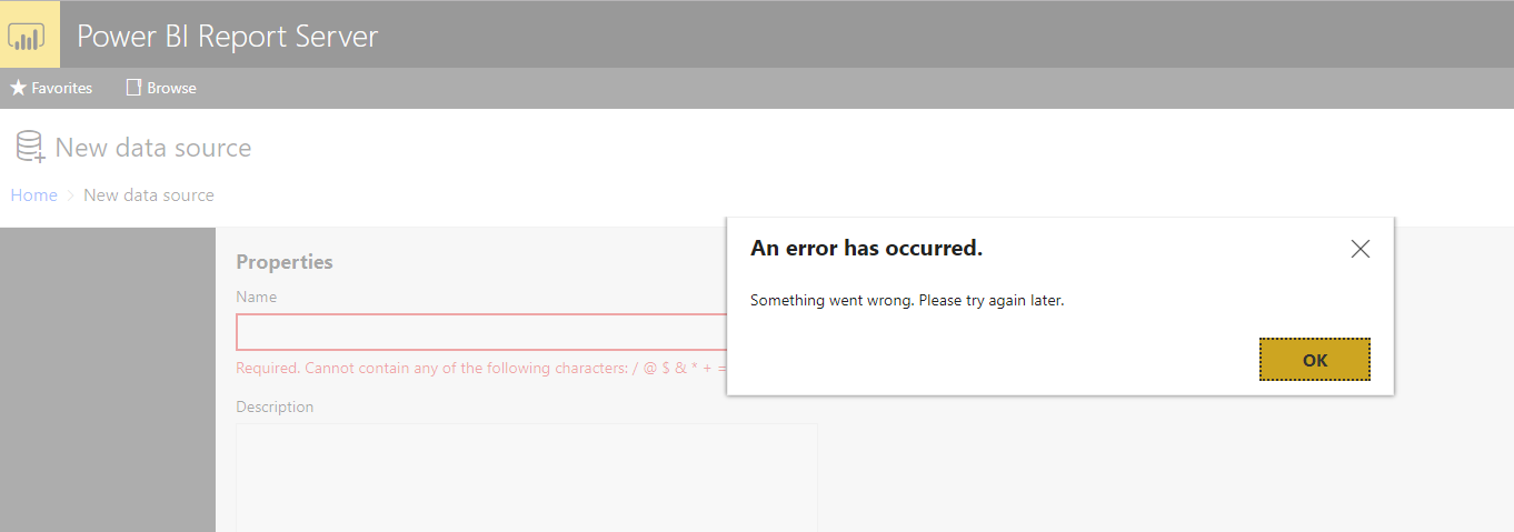 Cant create new datasource - Microsoft Fabric Community