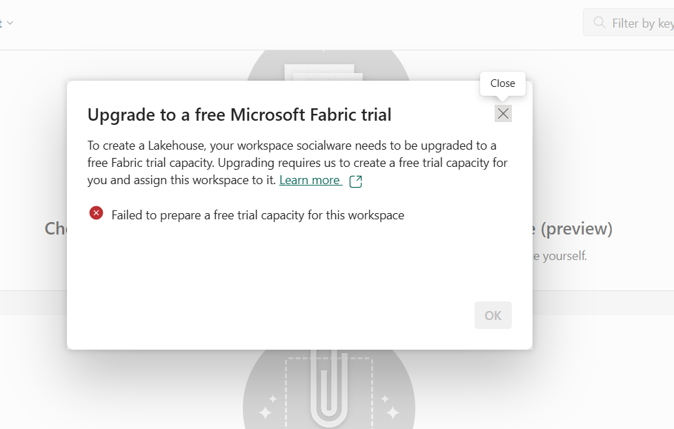 cannot access fabric trial capacity - Microsoft Fabric Community