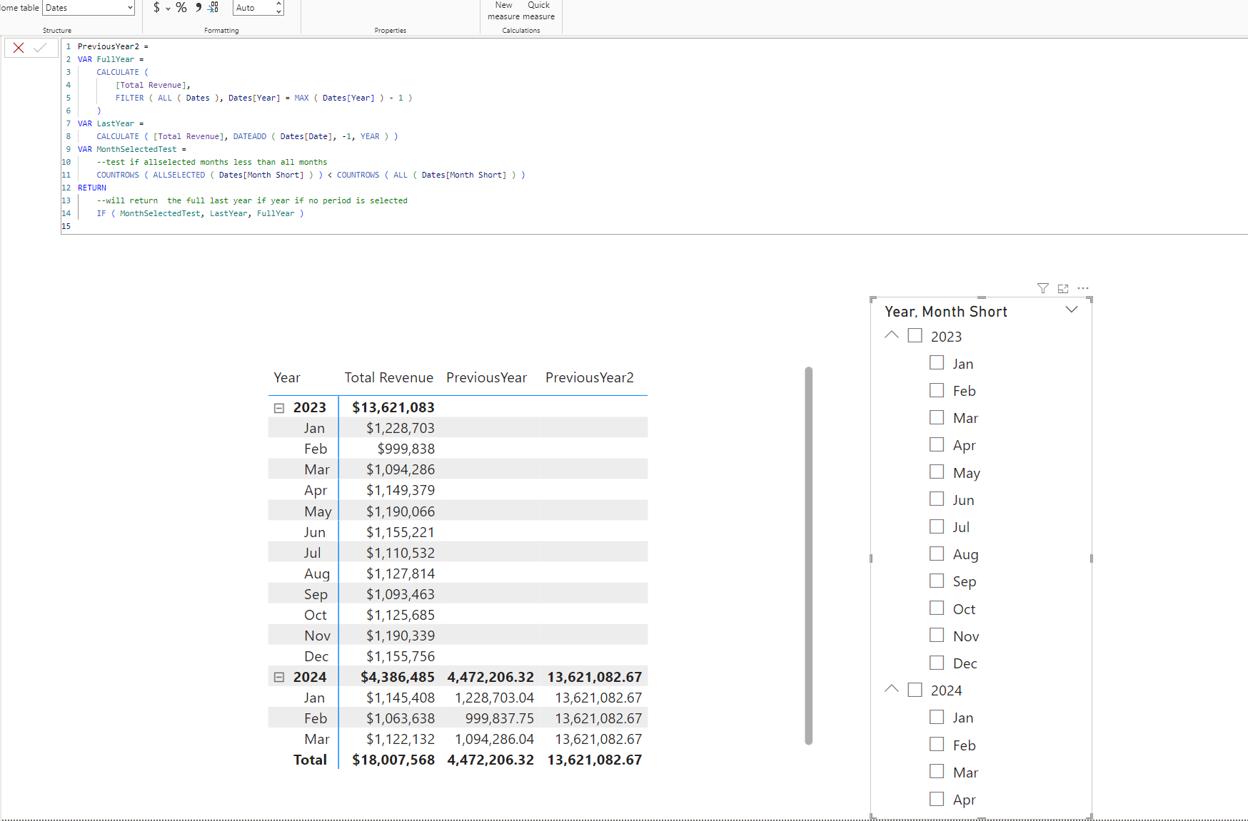 Solved: DATEADD function (DAX) for previous year by slicer - Microsoft ...