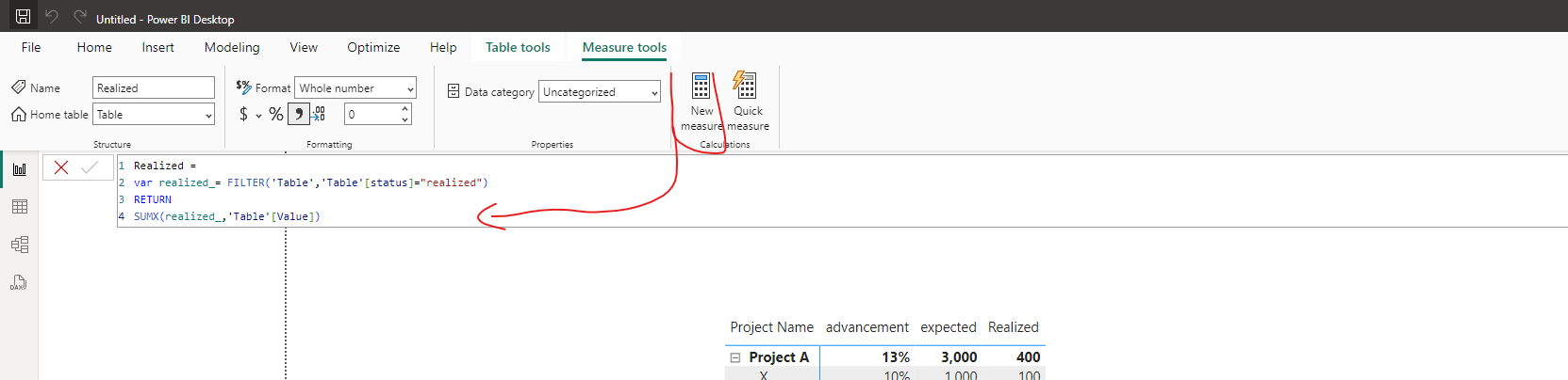 Solved: Create a matrix from a data table by type, types t ...