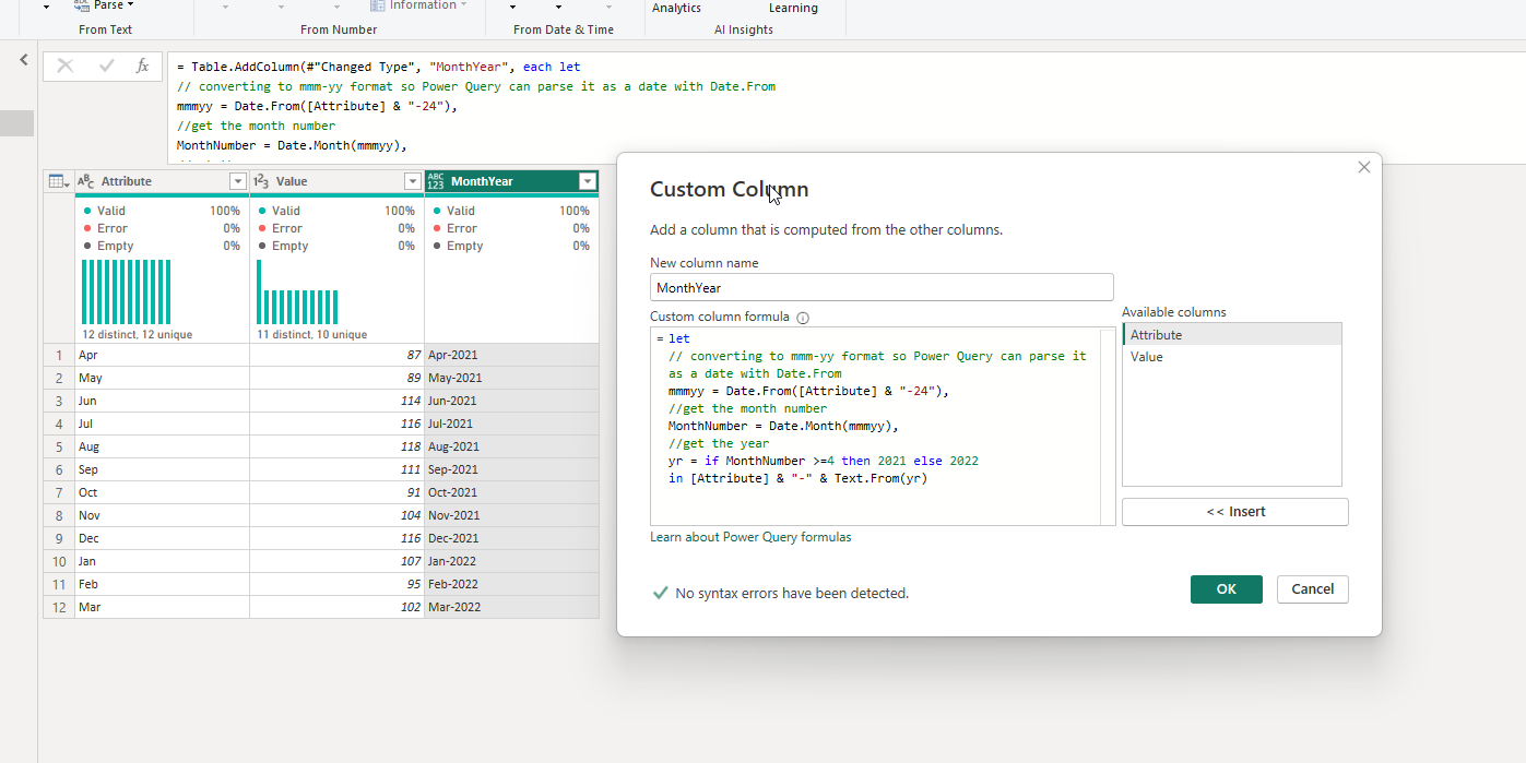 Solved: Re: how to transform data in year and month - Microsoft Fabric ...