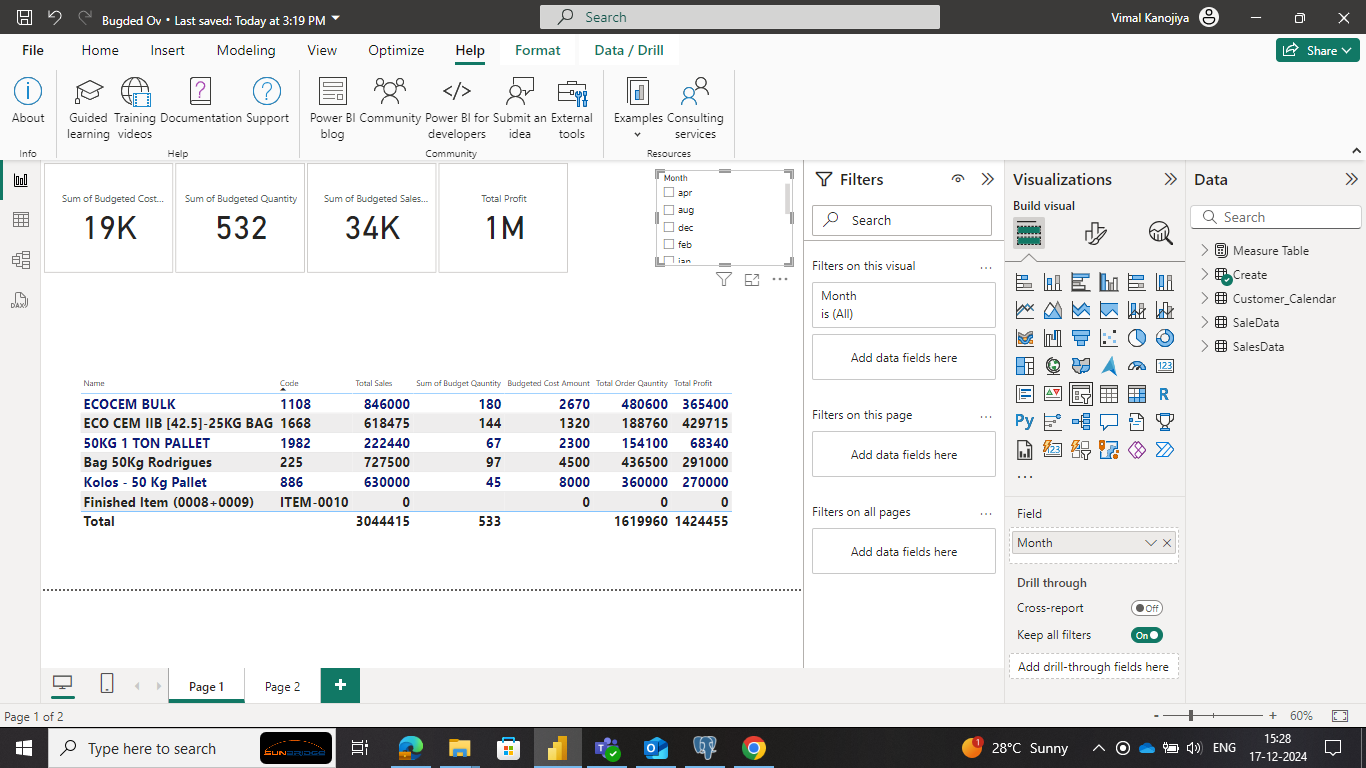 Solved: Month wise Data not getting due to modeling - Microsoft Fabric ...