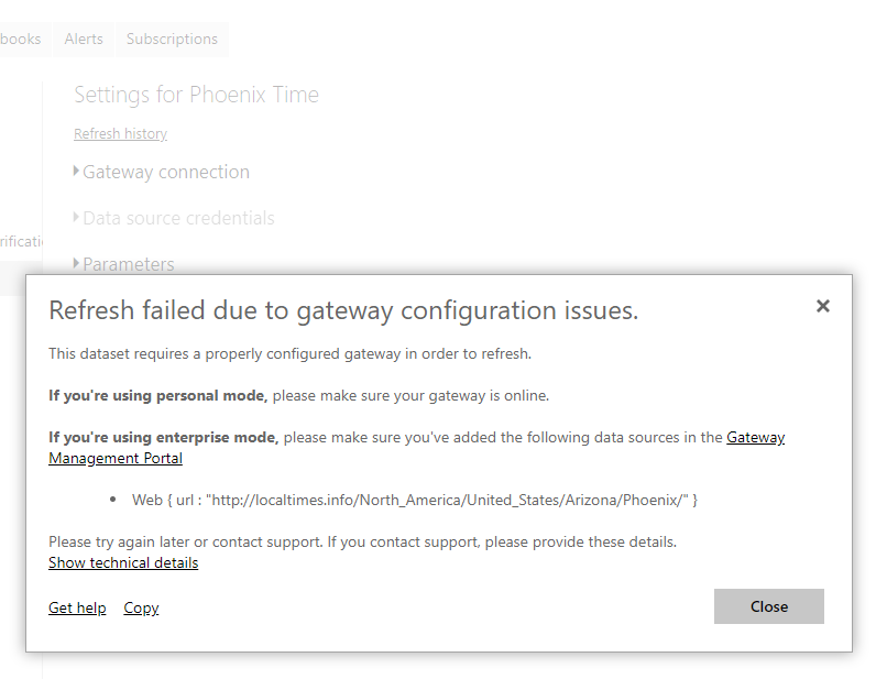 Data Source Credentials Greyed out - Microsoft Fabric Community